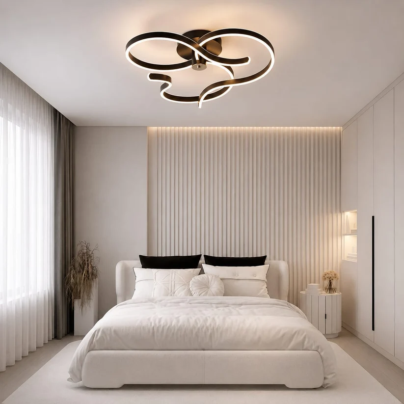T9872 Lustră LED Model T9872 BK – 360W, Telecomandă, 3 Tipuri de Lumină, Intensitate Reglabilă - imagine 1