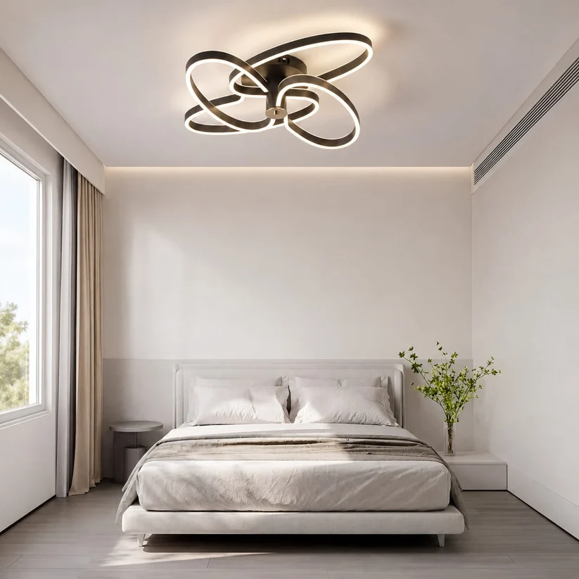 T9874_1985ce31-4bcd-4858-8210-e5c70b2944b5 Lustră LED Model T9874 BK – 288W, Telecomandă, 3 Tipuri de Lumină, Intensitate Reglabilă - imagine 1