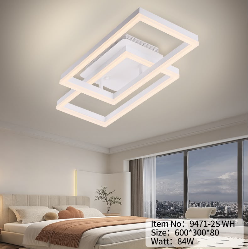 e14a7ce6-bc3b-4068-aa6f-2f297b53b2c3 Lustră LED Model 9471-2S WH – cu Telecomandă, 84W - imagine 1