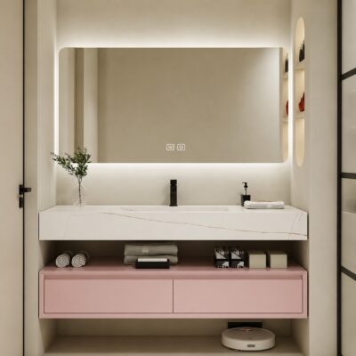Oglindă Baie LED și Dezaburire Elit's Premium: Senzor Touch, Lumina Rece, Caldă și Neutră, 120x80cm, Lumina Ambientală Spate