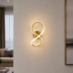 Aplică LED RFAN Model B818G, 3 Tipuri de Lumină, 28W, Auriu