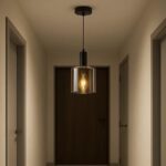 Lustră Suspendată cu Abajur din Sticlă VC 008-1