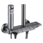 Coloană Duș 4 Funcții, Gri/Negru – XH8111 - imagine 2