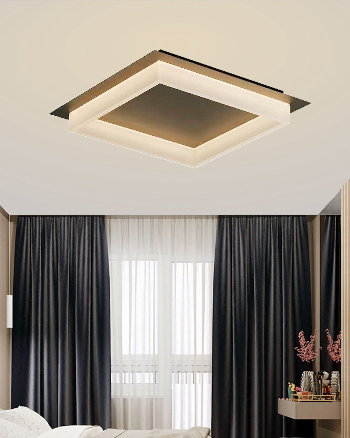 produs-1788829140226 Lustră LED cu Telecomandă CH9001-350F BK - imagine 1
