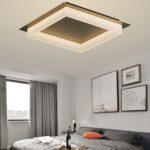 Lustră LED cu Telecomandă, Square Gold 500mm