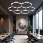 Lustră LED Hexagonală de Tavan 195W