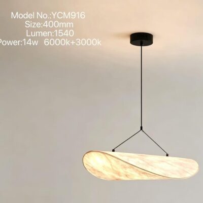 Lustră LED Suspendată YCM916 – Design Marmură 400mm