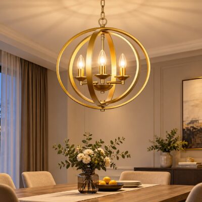 Lustră Decorativă Glob Auriu DL1016-3 GD